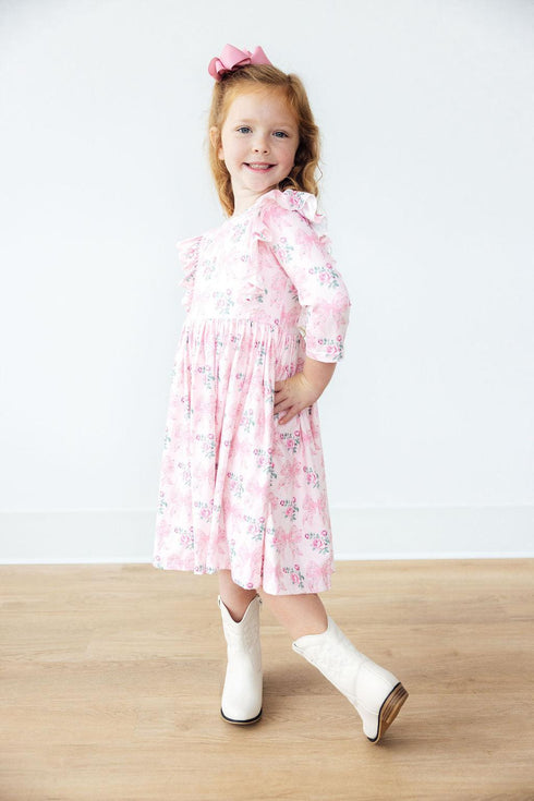 heirloom-garden-3-4-sleeve-ruffle-twirl-dress Mila & Rose - Sophia's Style-2